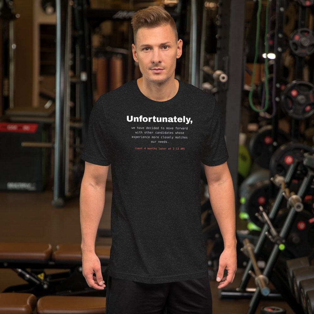 The "Unfortunately," Tee in Black Heather